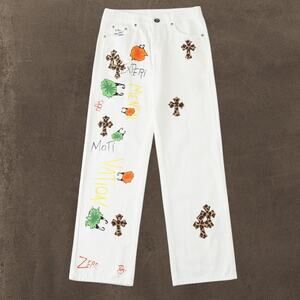 Chrome Hearts Women's White Jeans